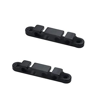 Imagem de Guyker 2 peças, retentor de 4 cordas/guia de cordas para retentor de cabeça de baixo elétrico, corda de árvore, guia de fivela para baixo, ranhura SR6, preto