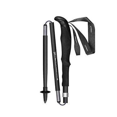 Imagem de 1 bastão de caminhada 99% fibra de carbono, leve, dobrável, ajustável, telescópico, durável, bastões de caminhada – bastões de caminhada profissionais para exploração, mochilão, acampamento, para homens, mulheres