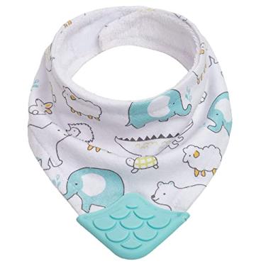 Imagem de BUBA Bandana Com Mordedor Animais - Azul, Modelo: 15284