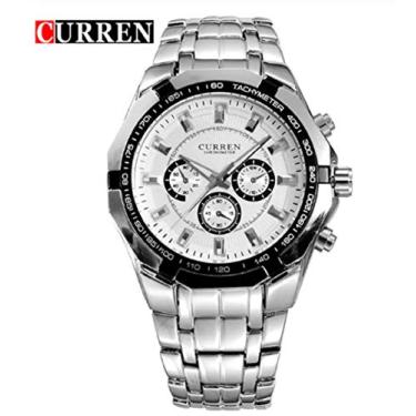 Imagem de Relógio Masculino Original Inox Prova D Água Curren Azul Mod.8084