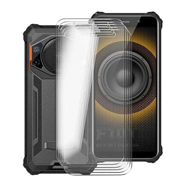 Imagem de KJYFOANI Película protetora de vidro temperado FOSSIBOT F101 para FOSSIBOT F101 [pacote com 5] de alta transparência [dureza 9H] [sem bolhas] Película protetora de vidro temperado para FOSSIBOT F101 5,45 polegadas.