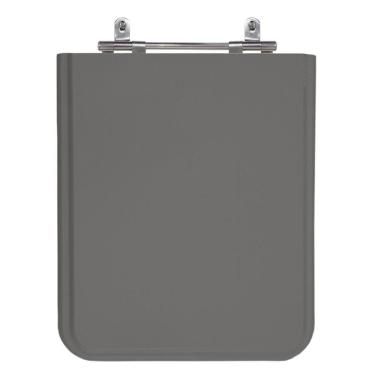 Imagem de Assento Sanitário Square Amber (Cinza Escuro) Tampa para Vaso Incepa de Madeira Laqueada 