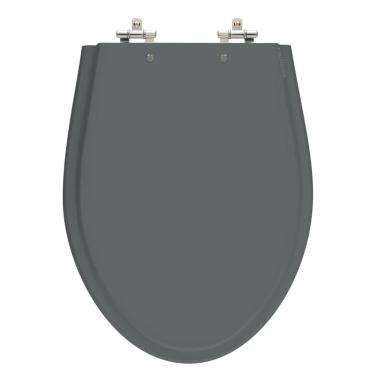 Imagem de Assento Sanitário Absolute Quartzo (Cinza Escuro) Tampa para Vaso Ideal Standard de Madeira Laqueada