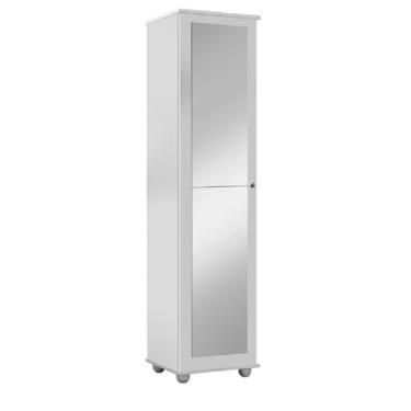 Imagem de Armário e Sapateira Multiuso Marrie com Espelho 1 Porta Branco J&A Móveis