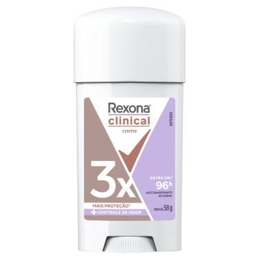 Imagem de Desodorante Rexona Clinical Extra Dry Antitranspirante 96h Creme 58g 58g