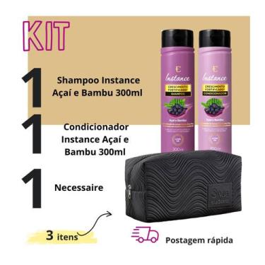 Imagem de Shampoo Condicionador Necessaire Açaí Bambu Eudora Instance