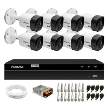 Imagem de Kit 8 Câmeras Bullet Vhc 1120 B Hdcvi Hd 720p Ip66 Visão Noturna 20m Intelbras + Dvr Mhdx 1208 com 8 Canais Multi Hd Intelbras