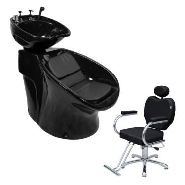 Imagem de Lavatório Neon Shampoo + Cadeira Talita Reclinável - Bullon