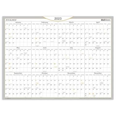 Imagem de Calendário apagável 2023, planejador de parede apagável a seco da AT-A-GLANCE, 61 x 45 cm, grande, autoadesivo, WallMates (AW506028)