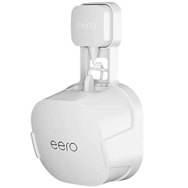 Imagem de COOLWUFAN Suporte para tomada de parede para sistema Wi-Fi eero 6 ou eero 6+ [não serve para malha eero], sem fios bagunçados, suporte de montagem fácil de instalar para sistema Wi-Fi eero 6 e eero 6+ mesh (pacote com 1)
