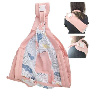 Imagem de Canguru Envoltorio Carregador Bebe Criança Sling Strap Transporte Sentado Deitado Alça Ajustavel