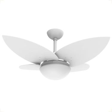 Imagem de Ventilador De Teto Lótus 1025 Com 4 Pás Mdf Luxo Marca Infinity (220v, BRANCO TEXTURIZADO COM PÁS BRANCO)
