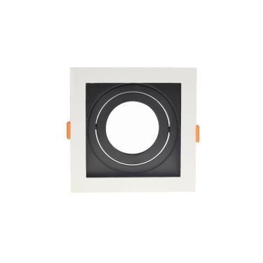 Imagem de Spot De Embutir Recuado Nordecor Flea Para 1 Lâmpada Par 20 Quadrado Branco E Preto