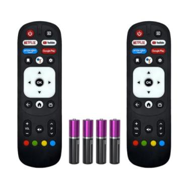 Imagem de Kit 2 Controle Remoto Compatível com Smart Tv Vizzion Android BR32D BR58GUA