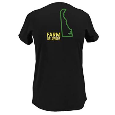 Imagem de John Deere Camiseta feminina gola V gola V EUA e Canadá Farm State Pride, Delaware, XXG