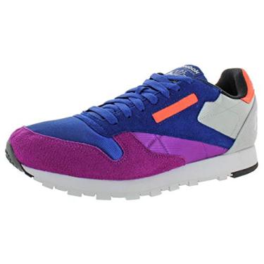 Imagem de Reebok Tênis masculino Cl Leather Ripple Low Bp Fashion, berinjela/cobalto profundo/cinza crânio/branco/goiaba, 44
