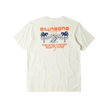 Imagem de Billabong Camiseta masculina com estampa de manga curta, Off-white, M