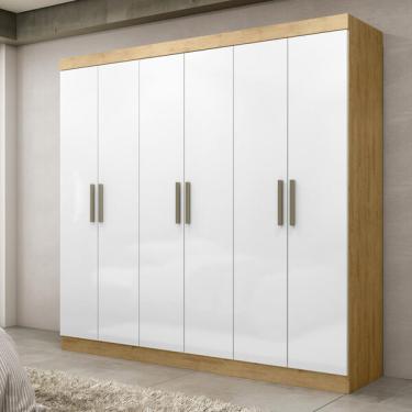 Imagem de Guarda Roupa Casal 6 Portas 2 Gavetas Mdf Genebra Maxel