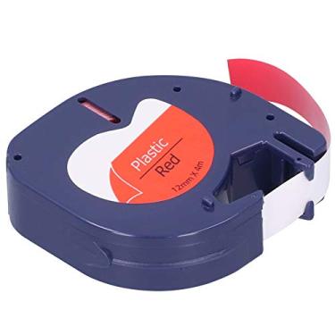 Imagem de Fita de Etiqueta, Cabo de Fita, Máquina de Etiqueta, Acessórios Dymo, Fita de Máquina de Etiquetagem de Substituição de 12 Mm, Fita Etiquetadora de (Fundo vermelho de 12 mm com