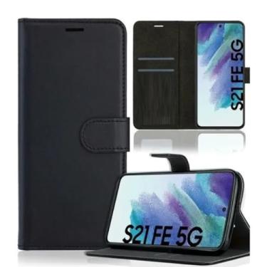 Imagem de Capinha Carteira Capa Flip Luxo Para Samsung Galaxy S21 FE 5G 4G (ROSA)