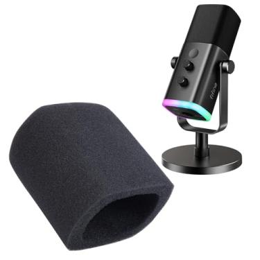 Imagem de Fifine AM8 Mic Pop Filter - Capa de microfone compatível com microfone dinâmico Fifine XLR, redução de ruído à prova de som, melhora a qualidade do som, filtro pop para microfone Fifine da SUNMON