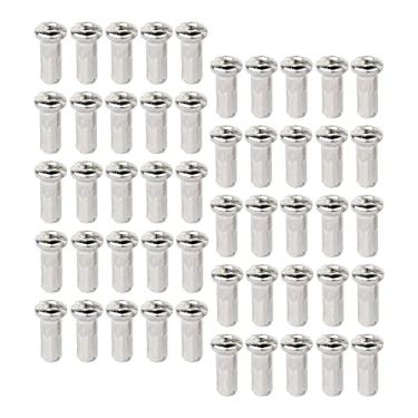 Imagem de 50 Unidades de Mamilos de Bike, Decorativos de para Protetores de Protetores Resistentes para Bicicletas Tam, prata, 12mm 14G
