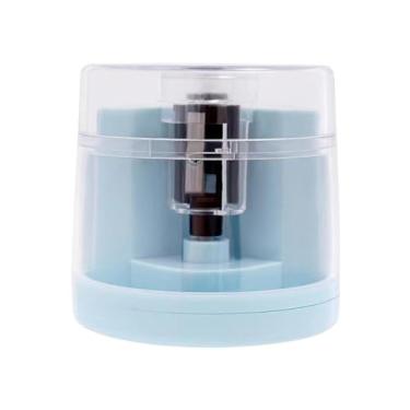 Imagem de Fenteer Apontador de lápis elétrico, cortador de lápis com capa, apontador automático para estudantes, crianças, sala de aula, escola em casa, Azul