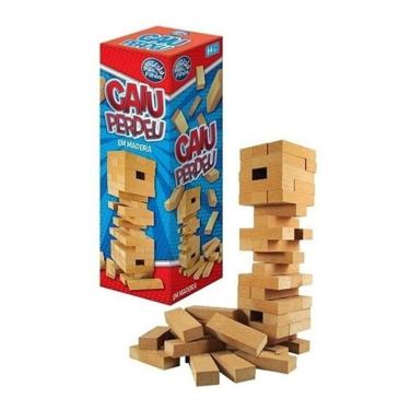 Imagem de Jogo Caiu Perdeu De Madeira 54 Peças - Pais E Filhos