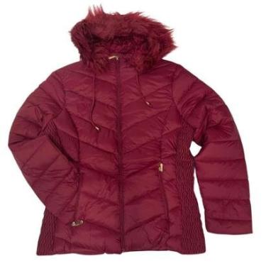 Imagem de Jaqueta Feminina De Frio Plus Size Lisa Capuz Removível-Feminino