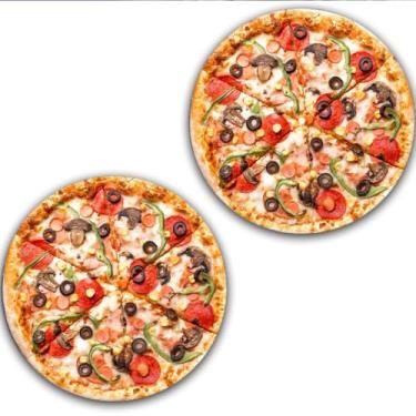 Imagem de DJ Um par de acessórios musicais cogumelo pizza raspadinha de vinil Memorabilia 17,78 cm tapete deslizante portátil toca-discos tapete de bandeja de DJ x2