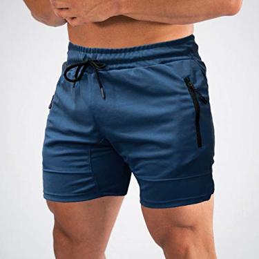 Imagem de Shorts de Fitness Masculino, Secagem Rápida, Academia, Praia, Verão, descanso, Esporte, Treino, Corrida, Calças Curtas Com Bolsos