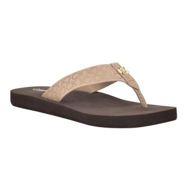 Imagem de Calvin Klein Chinelo Caluha Feminino, Taupe Multo 240, 5