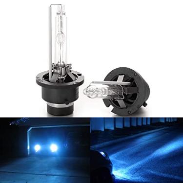 Imagem de Troniz Lâmpadas HID D2S D2R 35W Super Brilhante de Fábrica Lâmpada de Farol de Xenon 66240 Substituição direta Plug-N-Play, Azul Escuro 10000K, Pacote com 2
