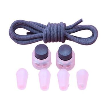 Imagem de No Tie Shoelaces Rubber Band For Shoes Round Elastic Laces Sneakers Lazy Sport Laces Without Binding Shoestrings(Dark Grey)