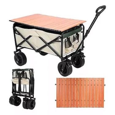 Imagem de Carrinho Utilitário Dobrável Carga 150kg Mesa Removível