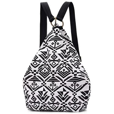 Imagem de Mochila feminina premium Black Butterfly, estilo boêmio, casual, moderna, leve e pequena, 24 preto, Small