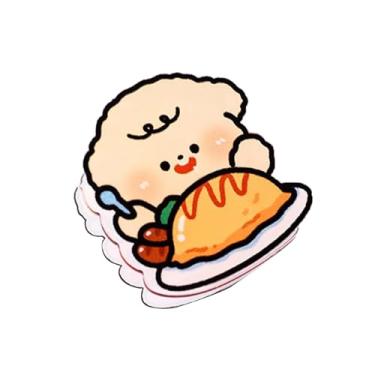 Imagem de 10 peças de desenho animado fofo dupla face alimento acrílico clipe de memorando para exame de estudante armazenamento de papel clipe de bolo de arroz de queijo