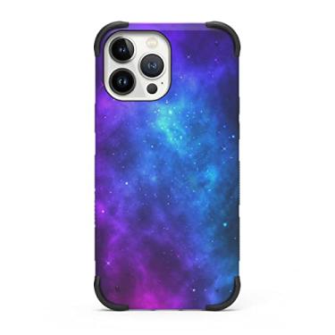 Imagem de PureGear DualTek Capa para Apple iPhone 13 Pro testada militar, proteção de grau militar, à prova de choque, absorvente resistente, com teste de queda de 6 metros, galáxia, estrelas celestiais,