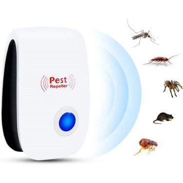 Imagem de Repelente Eletrônico Ultrassônico Espanta Mosquitos Ratos Baratas Aranhas Formiga Moscas Insetos Seguro para Pets Humanos e Plantas Aparelho Elétrico
