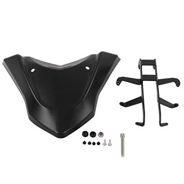 Imagem de Capa de bico, Carenagem do farol robusto ABS à prova de poeira resistente ao desgaste de alta resistência Borda lisa para reposição de motocicleta Substituição para TENERE700 2019-2021(Preto)
