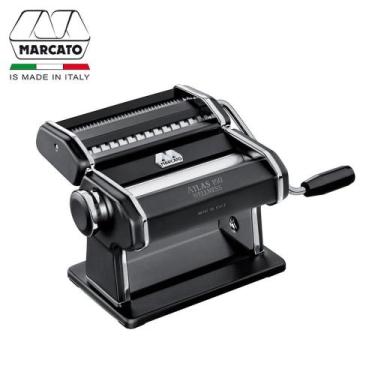 Imagem de Máquina para Macarrão Manual Atlas 150 Preta Inox - Marcato