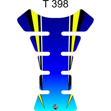 Imagem de Protetor De Tanque Tankpad Azul Amarelo Moto Honda Twister - Resitank