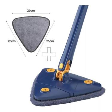 Imagem de  Esfregão Mop De Limpeza Ajustável Triangular 360 Giratório - BC BORA 