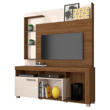 Imagem de Estante Home Theater Ícaro para TV até 50 - Madetec, Naturale/Off Whit