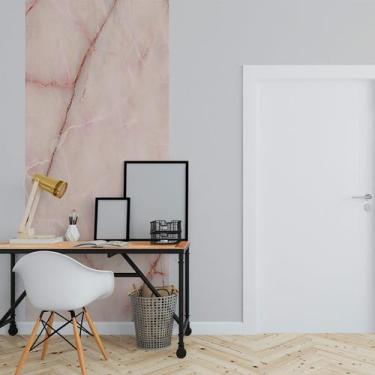 Imagem de Papel de Parede Painel 3D Mármore Carrara Rosa Claro 1M Revestimento A