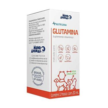 Imagem de Suplemento Nutrisana Glutamina para Cães e Gatos - 20ml - Mundo Animal