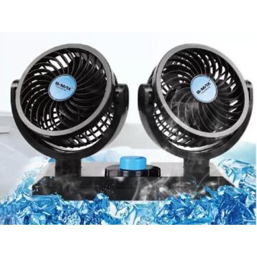 Imagem de Ventilador Automotivo Duplo 12v Ajustável 2 Velocidade Carro - bmax