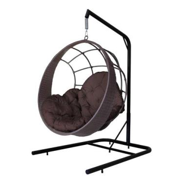 Imagem de Cadeira Balanço Ninho Suspenso com Suporte e Almofada Impermeável - Ac