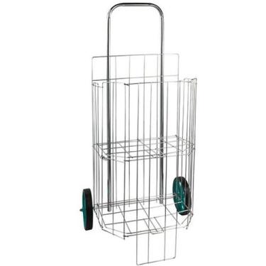 Imagem de Carrinho de Compras Dobrável com Rodízio 33x43cm - ARAMEFER