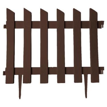 Imagem de Cerca para jardim decorativa canteiro kit com 10 m plástico reciclado 